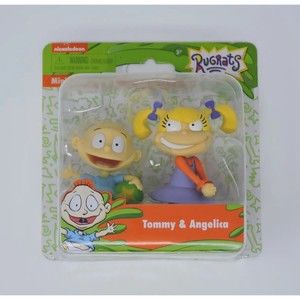 Retro Nickelodeon Rugrats Mini Figures 2 Pack Tommy & Angelica Approx 2" Tall